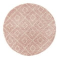 thumbnail image 3 of Unique Loom Trellis Shag Collection Area Rug - Ruth (6' Round Light Pink/Ivory), 3 of 12