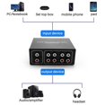 thumbnail image 2 of 4 Way Bi-Directional  Stereo Audio Switch 1 in 4 Out or 4 in 1 Out L/R Jack Sound Channel  Audio Switcher, 2 of 8