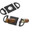 thumbnail image 1 of 2 Cigar Cutters (black), Double Guillotine Cutter, Cigar Scissors With Plastic Handles, Stainless Steel Cigar Tools, Cigar Accessories To Fit Most Siz, 1 of 5