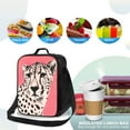 thumbnail image 3 of Bingfone Pink Cheetah Art Reusable Insulated Lunch Bag Cooler for Work School Picnic or Travel, 3 of 7