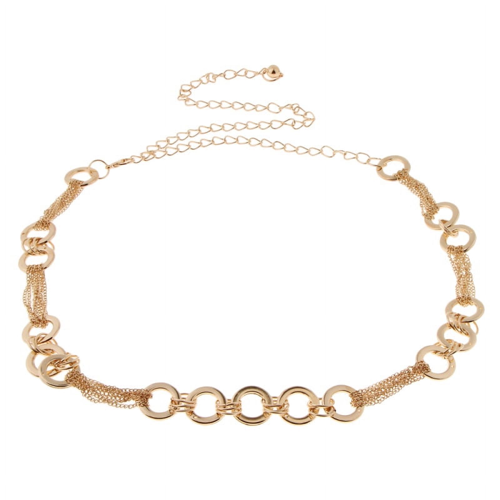 Women's Waist Belt Gold Metal Chain Jewelry Necklace Style Belt Body Chain