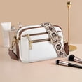 thumbnail image 4 of Bolso Cuadrado Pequeño Cruzado Con Correas Jacquard PU Multifuncional A Juego Colores Europeos Y Americanos (Estilo 1) Beige Con Marrón, 4 of 9