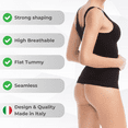 thumbnail image 3 of Farmacell Women's Push-up Camisole, Shaping Control Vest with Flat Tummy and Push-up Effect, Made in Italy, Black, 2XL, Cod. 607, 3 of 10