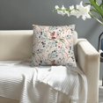 thumbnail image 4 of Fable Floral Velvet Throw Pillow Covers Sofa Pillowcase Car Square Throw Pillowcases Home Decoration 18x18Inch, White 12 (LTT6666), 4 of 5