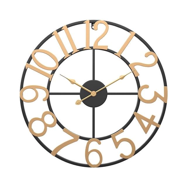 Vintage Metal Outdoor Wall Clock Stylish Decoration For Outdoor Space 34Cm/40Cm