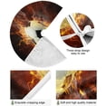 thumbnail image 2 of FMSHPON Fire Football Soccer Xmas Christmas Tree Skirt Stand Mat for Holiday Party Decoration Indoor Outdoor 48 inches, 2 of 6