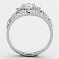 thumbnail image 3 of Three Stone Diamond Wedding Ring, Crown Style Diamond Engagement Ring, Fancy Tiara Diamond Ring For Her, 925 Sterling Silver, 2.3 Ct Simulated Diamond, Promise Ring For Girlfriend, 3 of 5