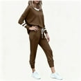 thumbnail image 5 of Edvintorg Travel Outfits for Women Long Sleeve Fashion Creweck Casual Pullover Tops and Drawstring Pants Matching Sets Women Clothing, 5 of 7