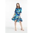 thumbnail image 4 of Hawaiian Manches 3/4 Sirène Tunique Robe M Coucher de Soleil Bleu Femmes, 4 of 5