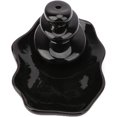 thumbnail image 2 of Quemador de incienso, soporte de reflujo en cascada de humo, palo de reflujo de esmalte negro, incensario de cerámica para salón de té, 2 of 5