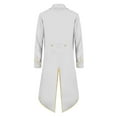 thumbnail image 4 of WAENQINLA Men's Steampunk Vintage Tailcoat Uniform Jacket Medieval Gothic Tailcoat Costume Button Down Formal Viking Renaissance Pirate Halloween Coats, 4 of 6