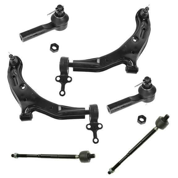 TRQ Lower Control Arm ball Joint Inner Outer Tie Rod Set 6pc for Nissan Sentra PSA59309 Fits select: 2001 NISSAN SENTRA CA