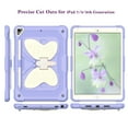 thumbnail image 3 of for iPad 7/8/9th Generation 2021/2020/2019 Case with Butterfly Kickstand Wings Heavy Duty for iPad Air 3 Case 10.5'' Pencil Holder Shockproof Protective Cover Kids Girls for iPad 9th 10.2''，Purple, 3 of 4