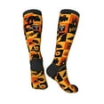 thumbnail image 4 of Fotbe Halloween Banner Symbols print Women's Men's Novelty Crew Socks Cotton Socks Knee High Socks for Walking,Running,Nurses,Pregnancy, 4 of 9