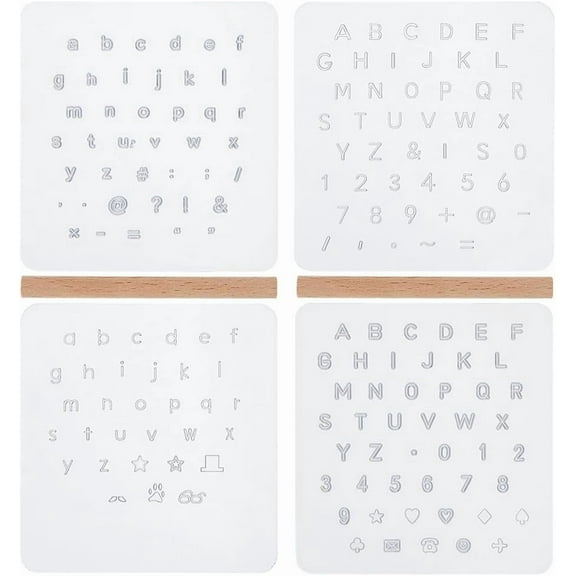 2 Sets Leather Alphabet Set Leather Carving Tools Leathercraft Stamping Tools Letters and Numbers Patterns with Punch for DIY Crafts