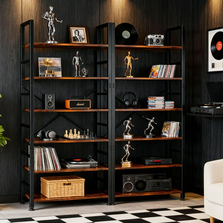 置物 More and More ZEUKMXOO 6 Tier Bookshelf , Modern Freestanding Display Bookcase