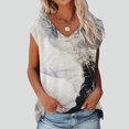thumbnail image 1 of SMihono Womens Tops Été Habillé Casual Femmes Causal Manches Courtes Col Rond Imprimé Chemisier Pull Tops Chemise T-shirt Oversize T-shirt pour Femmes, 1 of 8