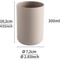thumbnail image 2 of Cup 300ml, Unbreakable Reusable Drinking Cups Set Of 2 Colors, Tumbler Plastic Toothbrush Cup, Dishwasher Safe (brown & Grey), 2 of 5