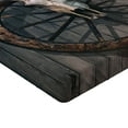 thumbnail image 2 of Ambesonne Wagon Wheel Fitted Sheet, Rustic Skulll, King Size, White Black Brown, 2 of 3