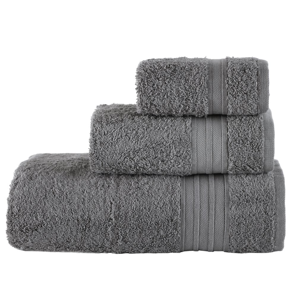 Hammam Linen, Bath Towels Set, Grey Towel Sets, Soft Fluffy, Absorbent