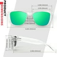 thumbnail image 2 of Sunier Vintage Polarized Sunglasses Stylish Transparent Frame for Young Women and Men, 2 of 6