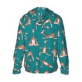 thumbnail image 3 of Uemuo Giraffes Doing Various Yoga Pattern Women's Full Zip UPF 50+ Sun Protection Hoodie Jacket Long Sleeve Sun Shirt Hiking Outdoor Performance with Pockets-3X-Large, 3 of 9