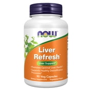NOW Supplements, Liver Refresh™ with Milk Thistle Extract and unique Herb-Enzyme blend, 90 Veg Capsules