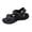 Black, variant on Men and Women Comfy Summer Slide Sandals Adjustable Buckle Non Slip Shoes Comfortable Beach Vacation Shoes