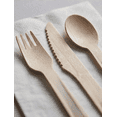 thumbnail image 3 of 6.25'' Wooden Cutlery Kit (Fork,Knife,Spoon & Napkin) (100% Compostable & Recyclable) 250 unit /Pack, 3 of 5