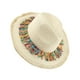 thumbnail image 5 of sombrero de playa elegante con protección solar y borlas coloridas., 5 of 6