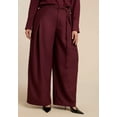 thumbnail image 2 of ELOQUII Women's Plus Size Pleat Detail Trouser With Long Belt, 2 of 3