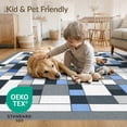 thumbnail image 4 of ODIKA 2'x3' Washable Doormat Non-Slip, Low Pile Livingroom Abstract Interlocking Shapes Geometric Mosaic Neutral for Entryway, Kitchen, Laundry Room, 4 of 7