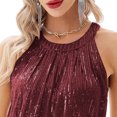 thumbnail image 2 of Camiseta sin mangas con lentejuelas y purpurina, cuello redondo, camiseta sin mangas con lentejuelas brillantes para mujer, verano, 2 of 5