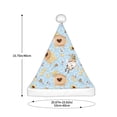 thumbnail image 3 of KLL Christmas Hats for Adults Plush Cute Gnome Bee Collects Honey Print Santa Hat Xmas Fluffy Santa Claus Hat for Women Men, 3 of 6