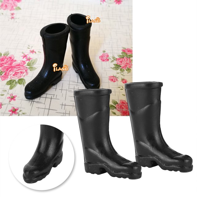 Spptty 1 Paires 1:12 Bottes de Pluie de Maison de Poupée Simulée Miniature Chaussures de Pluie Accessoire de Décoration, Chaussures de Pluie Miniatures, Bottes de Pluie de Maison de Poupée