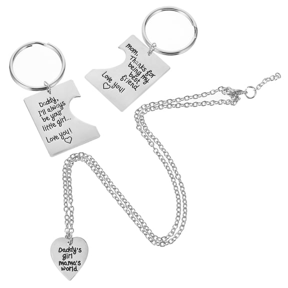 PENIKOKO Novelty Keychain Family Pendant Key Chain 1 Set