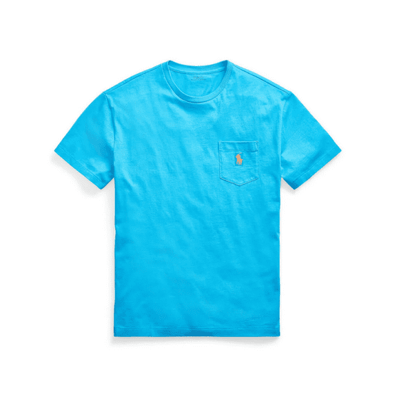 Polo Ralph Lauren BIG and TALL Jersey Crewneck Pocket Tee T-SHIRT, Blue, 2LT