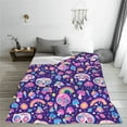 thumbnail image 5 of Sikiie Skull mushroom rainbow Ultra-Soft Micro flannel Blanket Luxury All Seasons Warm Blanket for Bedding Sofa and Travel (4 sizes)-50"x40", 5 of 7