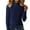 Navy, variant on Women's Thermal Fleece Base Layer Top, Semi-Turtleneck Long Sleeve Shirt, Soft Warm Lining T-Shirt, Comfortable Slim Fit Layering Essential, Autumn Winter Inner Wear Blackish Green XL