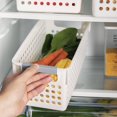 thumbnail image 4 of AMERTEER Household Plastic Storage Basket Rectangular White Groceries Organizer Drawer Storage Basket, 4 of 10