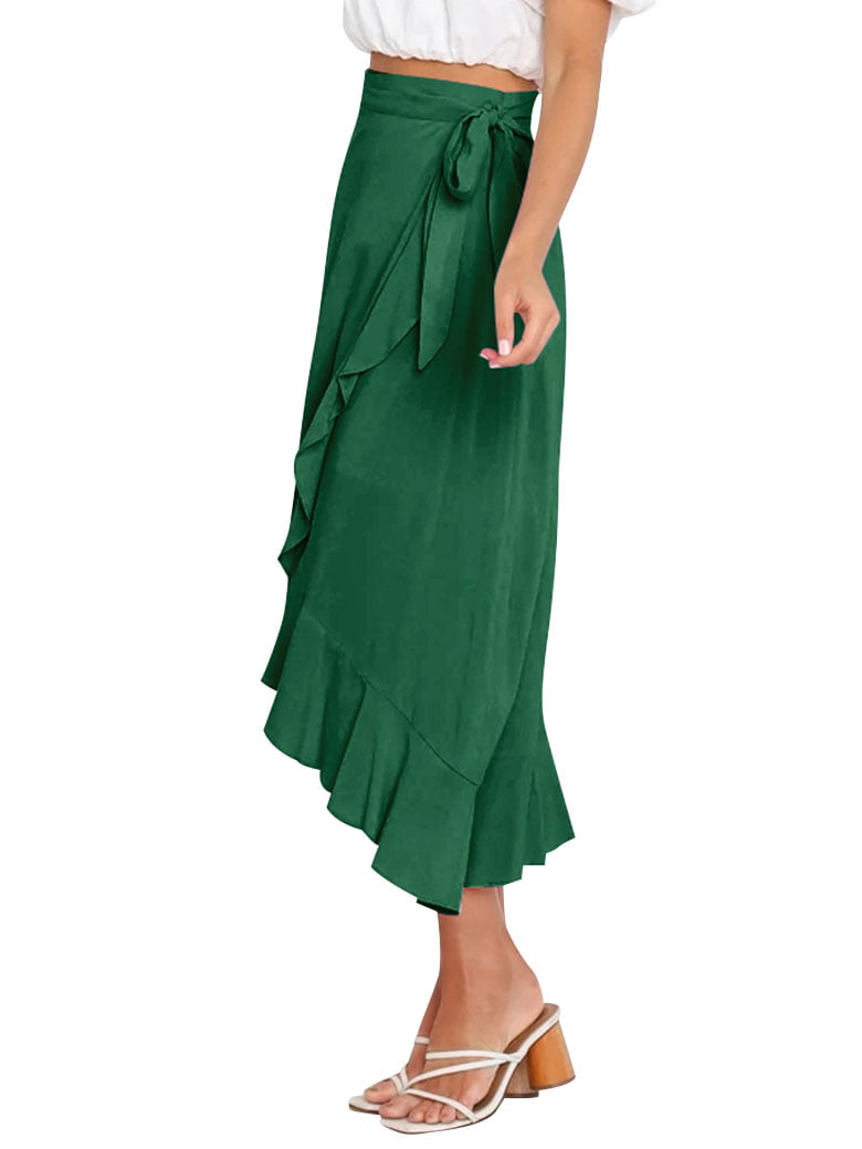 Nlife Women Waist Hem Lace Up Mid-Length Skirt - Walmart.com