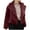 Burgundy, variant on Herrnalise Jackets For Women Fashion Warm Faux Coat Jacket Winter Solid Long Sleeve Outerwear Shackets For Women 2024 fall Army Green,M