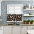 thumbnail image 6 of Colorful Flowers Kitchen Curtains and Valances Set, Rod Pocket Curtains Tier Farmhouse Window Curtains 24 Inch Length, Spring Summer Botanical Plants Rustic 3 Piece Kitchen Curtains Set, 6 of 6
