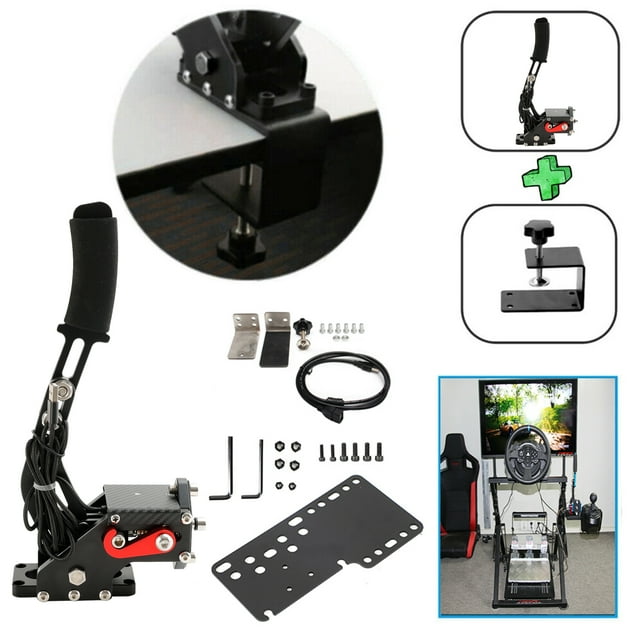 14Bit USB Handbrake for Racing Games Steering Wheel Stand G27/G29 G920 PC Black