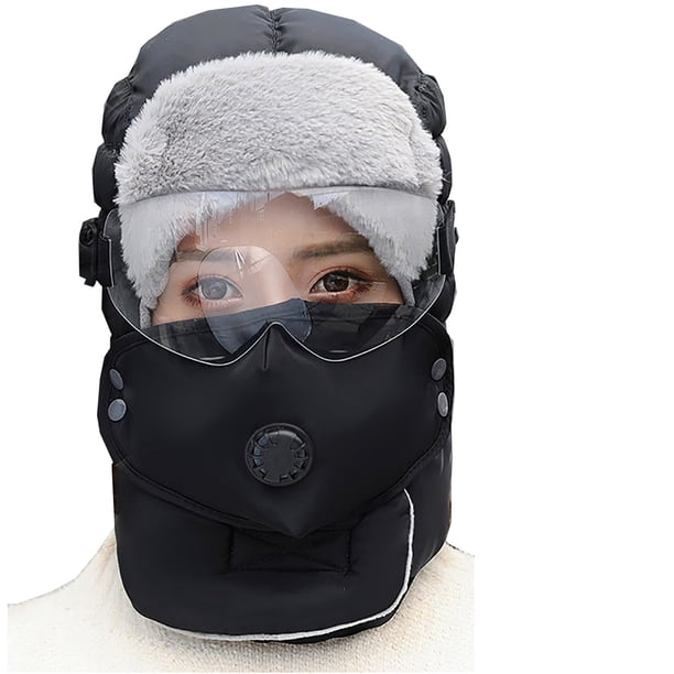 Gorros para hombre y mujer, para exteriores, para montar a caballo, cálidos, a prueba de viento, para esquiar en invierno, con protección para el cuello integrada, a prueba de viento, para exteriores,