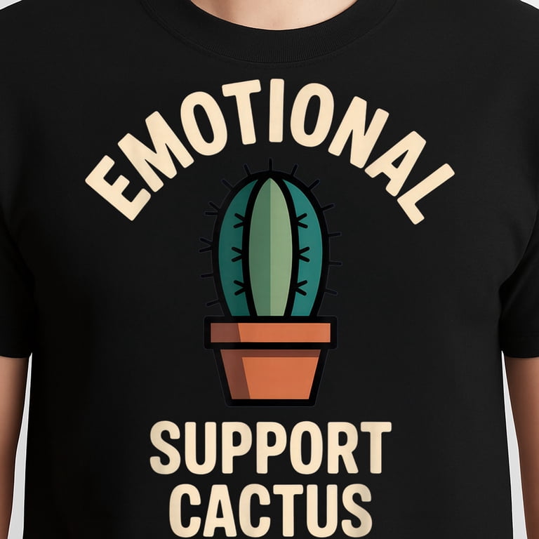 Emotional Support Cactus Succulent Humor Outfit  T-Shirt, Hoodie &  Sweatshirt  Fun Botanical Apparel  Plant Lovers Gift