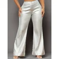 thumbnail image 5 of D&M Fashion Slim Fit Office Business Long Pants Elegant Flare Leg Pant With Pockets, 5 of 5