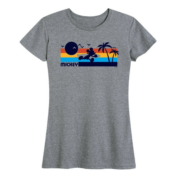 Mickey & Friends - Mickey Sunset Pattern - Women's Short Sleeve Graphic T-Shirt