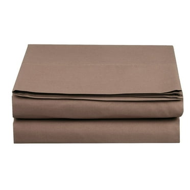 Flat Sheet ! - Elegant Comfort® Wrinkle-Free 1500 Series 1-Piece Flat Sheet, California King Size, Taupe