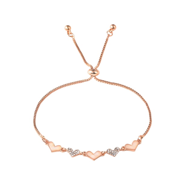 Decoración del hogar, decoración de habitaciones, decoración de paredes, versión coreana, joyería de mano para mujer, conjunto de corazón europeo y joyería, pulsera ajustable de diamantes, accesorio e